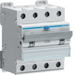 HAGER RCBO Wyłącznik różnicowoprądowy z członem nadprądowym 4P 6kA B 40A/30mA Typ A ADM440C
