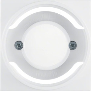 B.Kwadrat Płytka czołowa do sygnalizatora świetlnego E14, biały, połysk Berker 5311988989